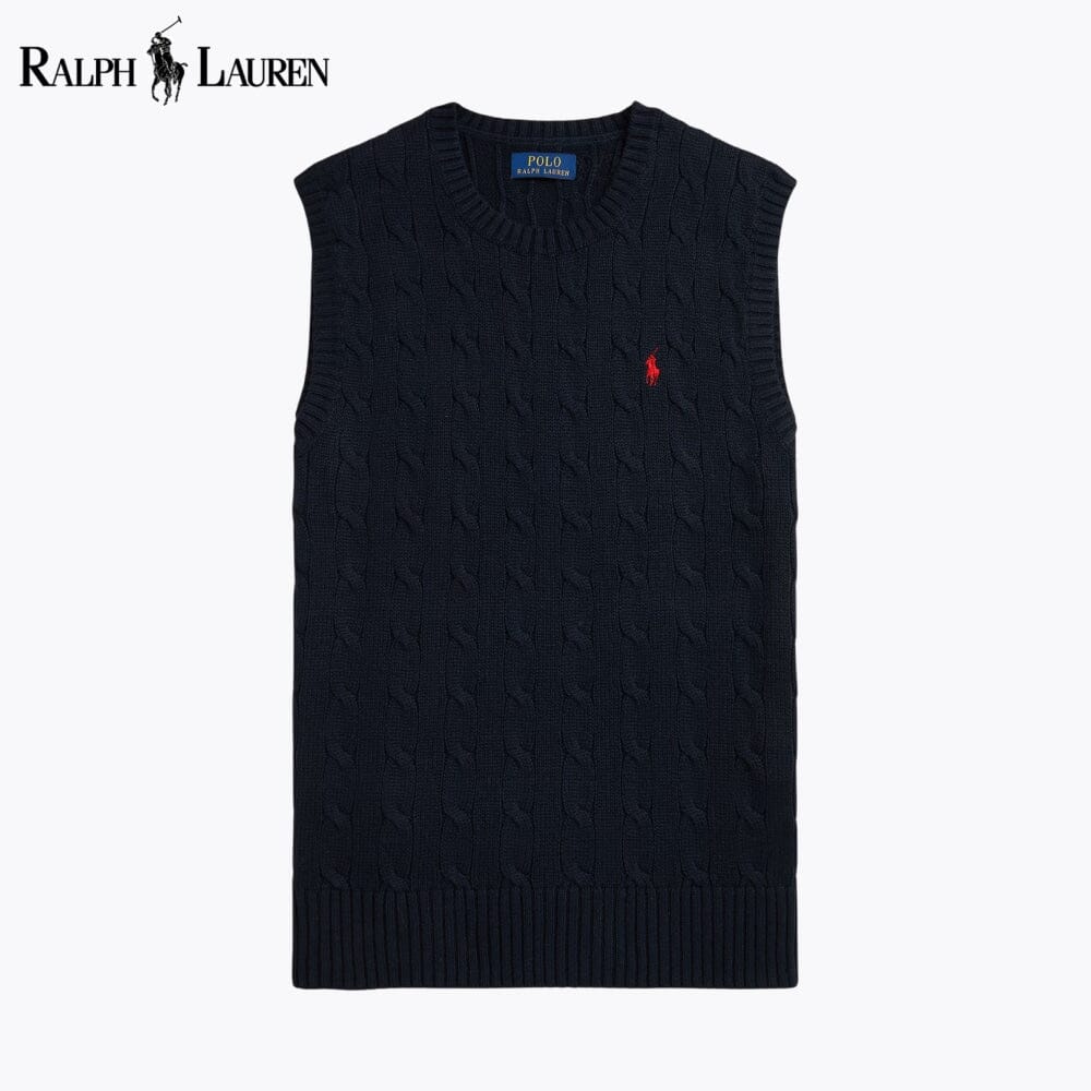 Men's Cable-Knit Cotton Sweater Vest