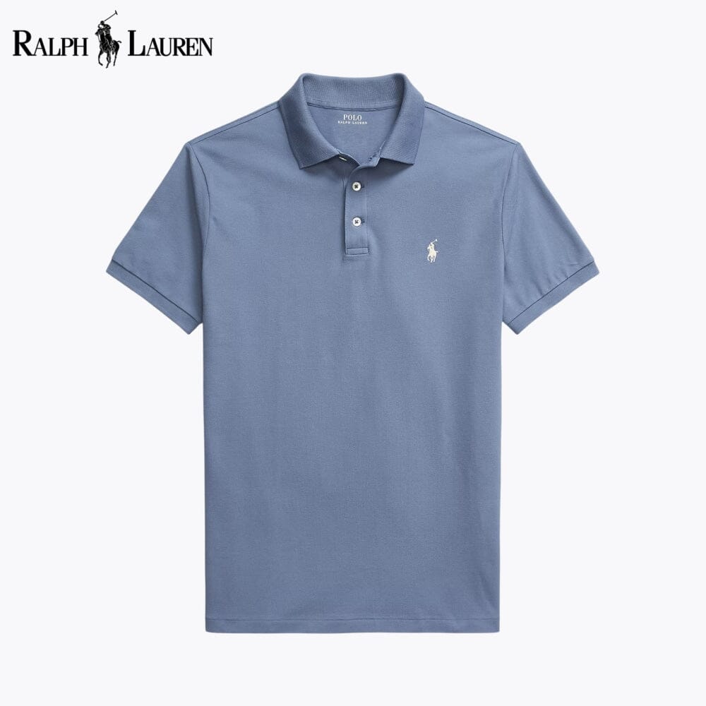 Men's Custom Slim Fit Stretch Mesh Polo Shirt