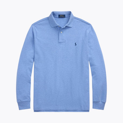 Men's Mesh Long-Sleeve Polo Shirt