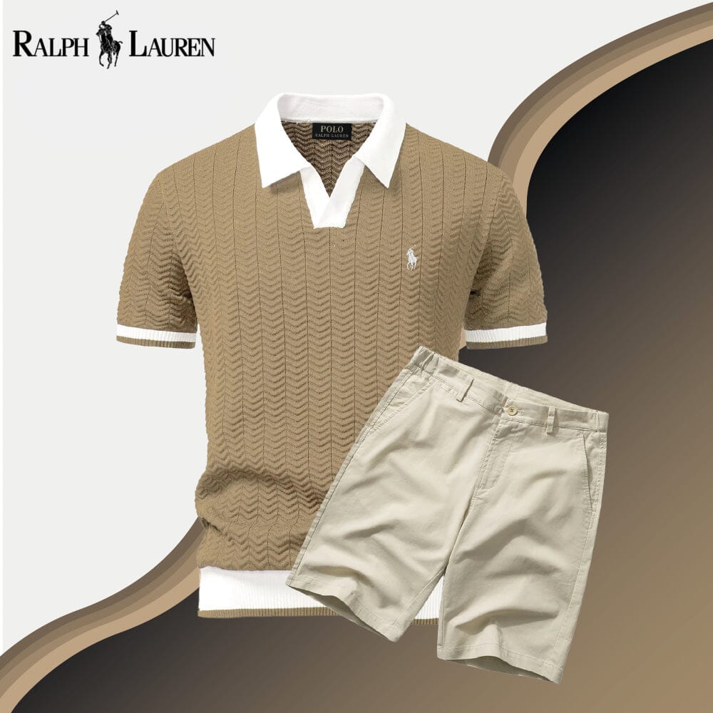 Men's Old Money Polo Shirt + Shorts Set