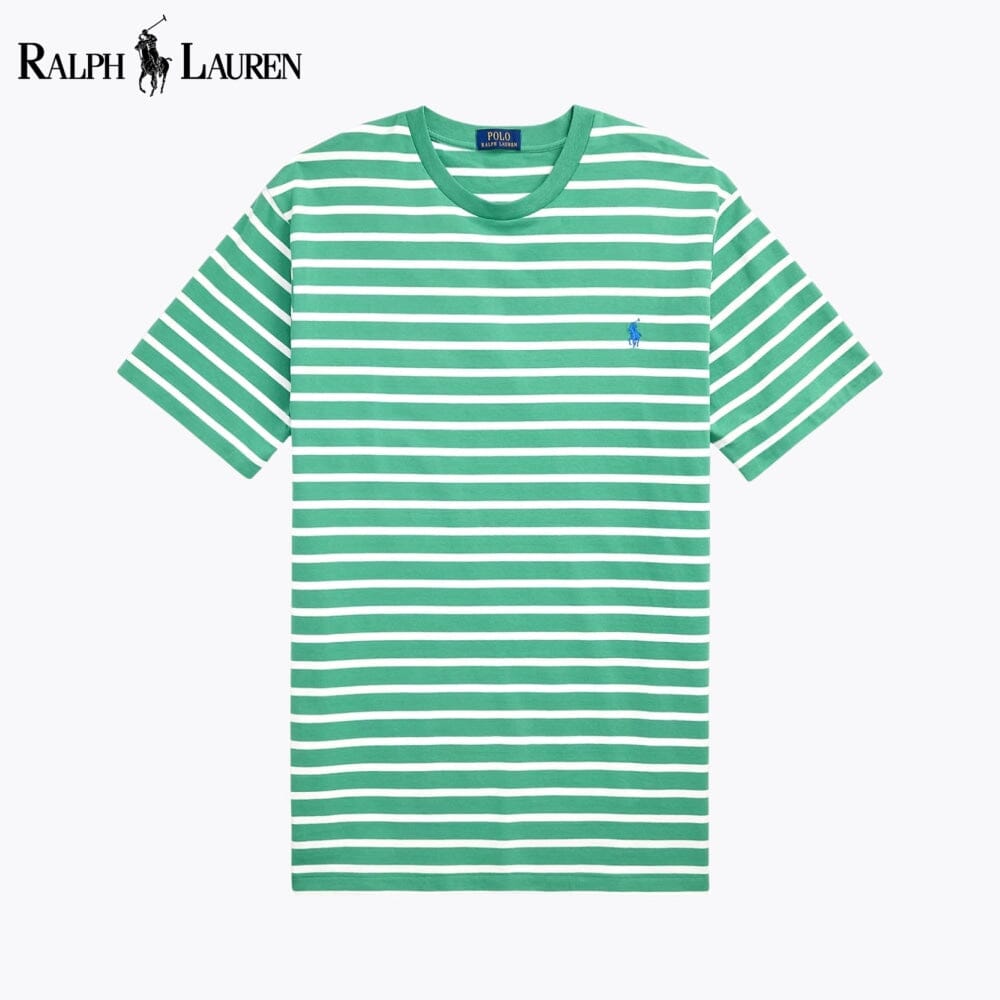 Men's Striped Jersey Crewneck T-Shirt