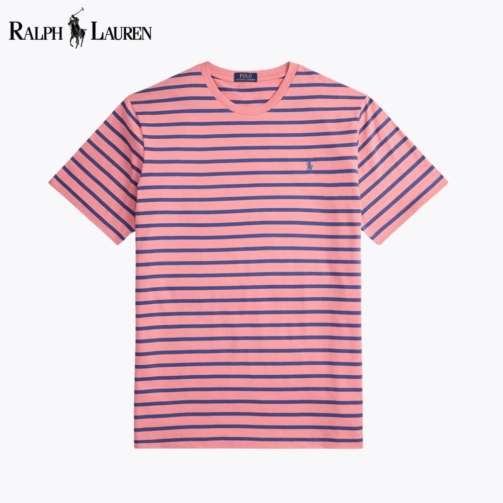 Men's Striped Jersey Crewneck T-Shirt