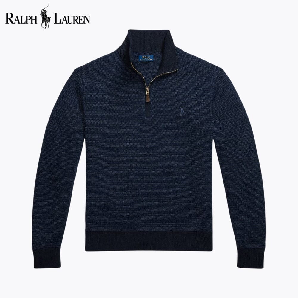 Men's Washable Wool Quarter-Zip Sweater