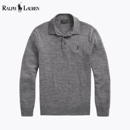 Men's Wool Polo-Collar Jumper