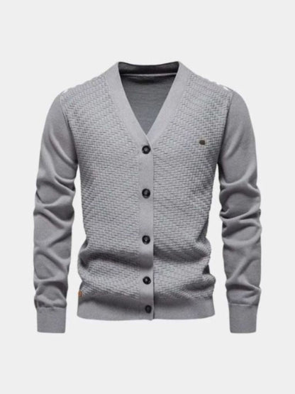 Cardigan col V en maille - Cross & Crown
